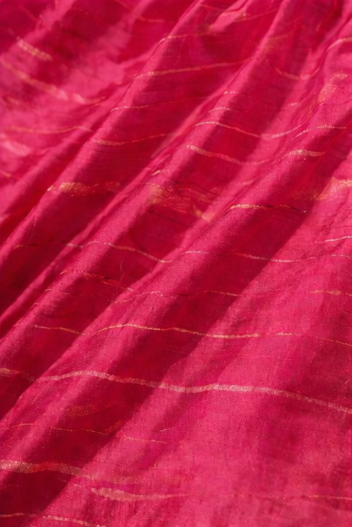 Rani Pink Designer Saree with Embroidered Border